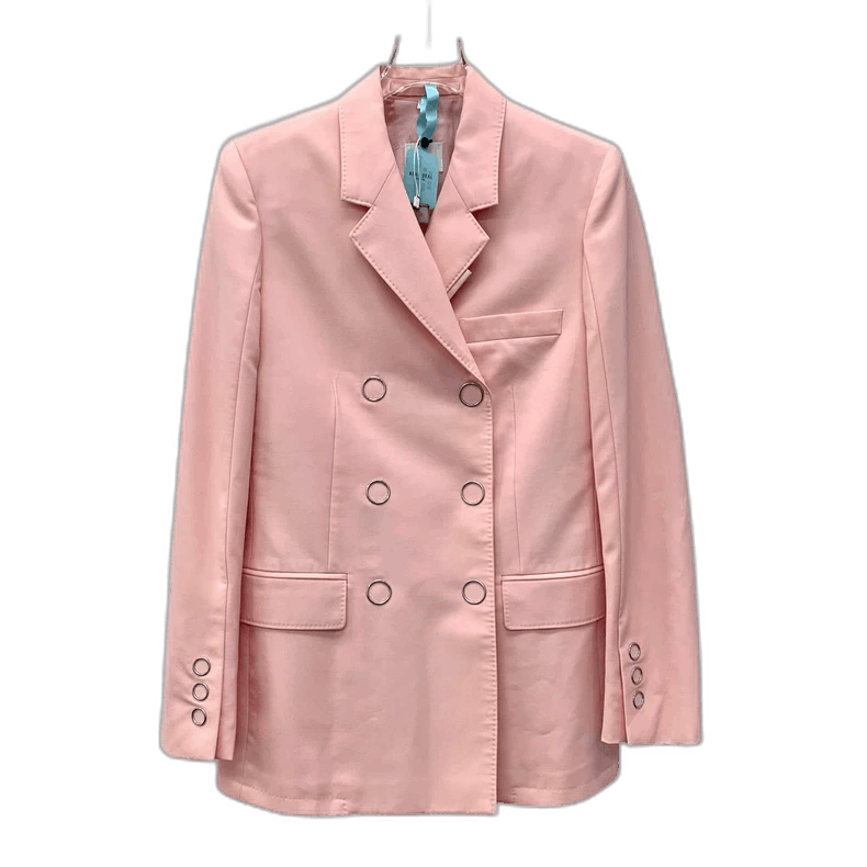 Burberry Burberry Pink Double-Breasted Long Sleeve Blazer Size XS / US 0-2 / IT 36-38 - 1 Thumbnail