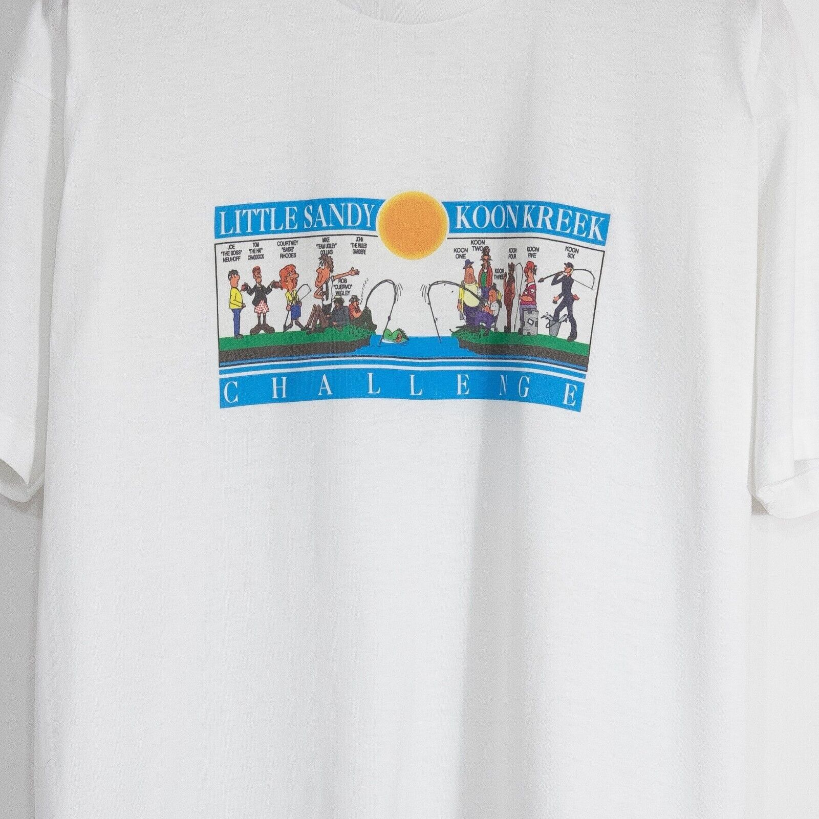 Vintage Vintage 90s Little Sandy Creek Fishing T Shirt XL Distressed Size US XL / EU 56 / 4 - 2 Thumbnail