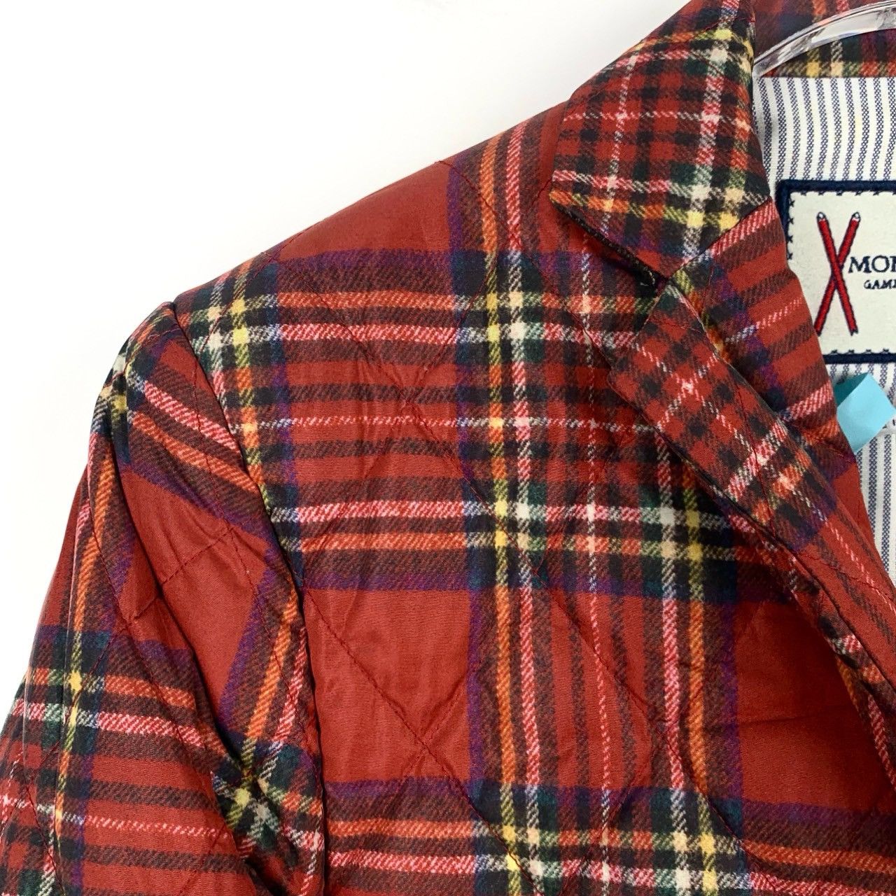 Moncler Moncler Logo Patch Red Checkered Down Blazer Size S / US 4 / IT 40 - 3 Thumbnail