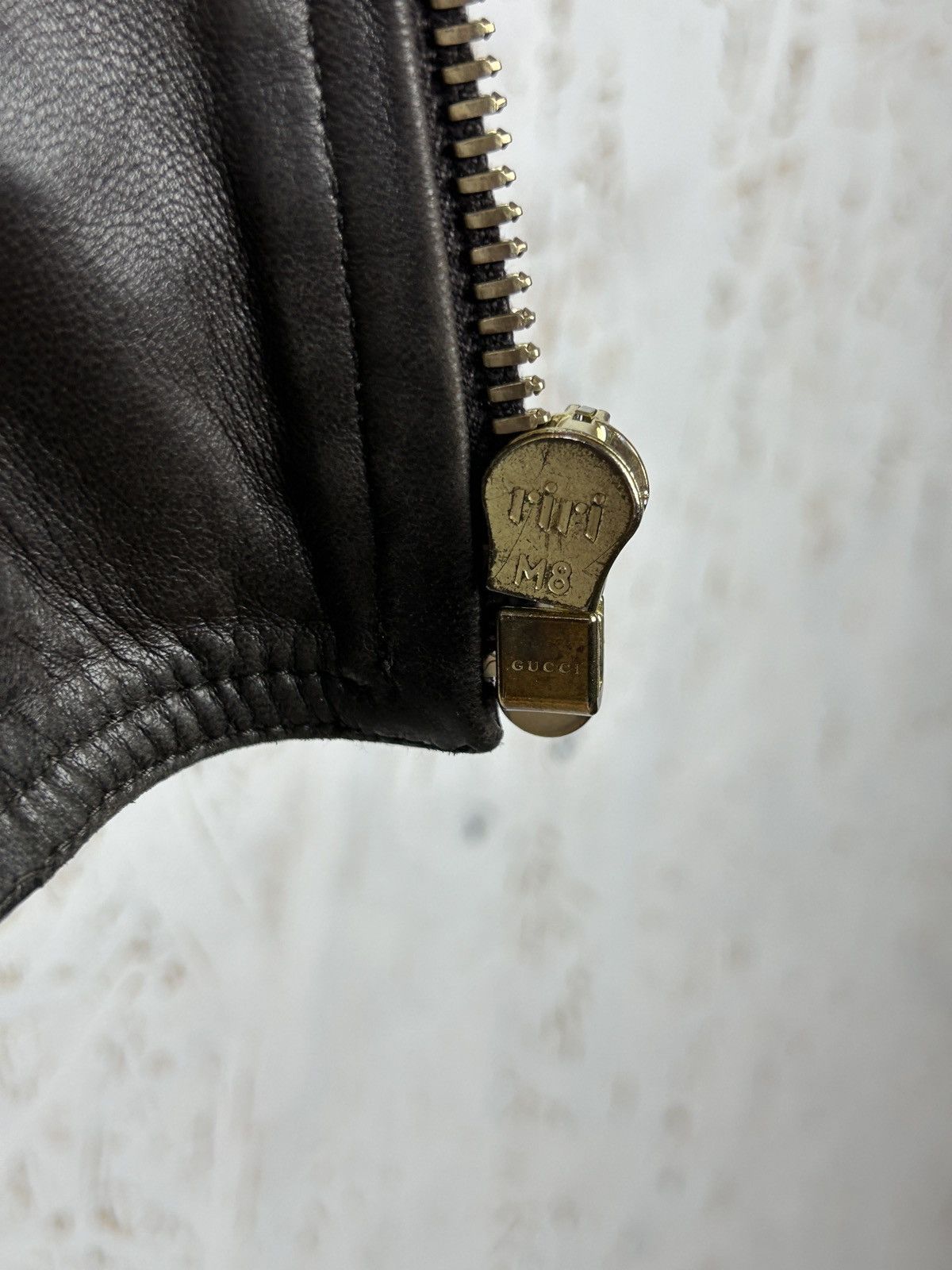 Gucci Gucci Tom Ford Brown Leather/Fur GG Leather Belt Jacket 40 Size S / US 4 / IT 40 - 16 Thumbnail