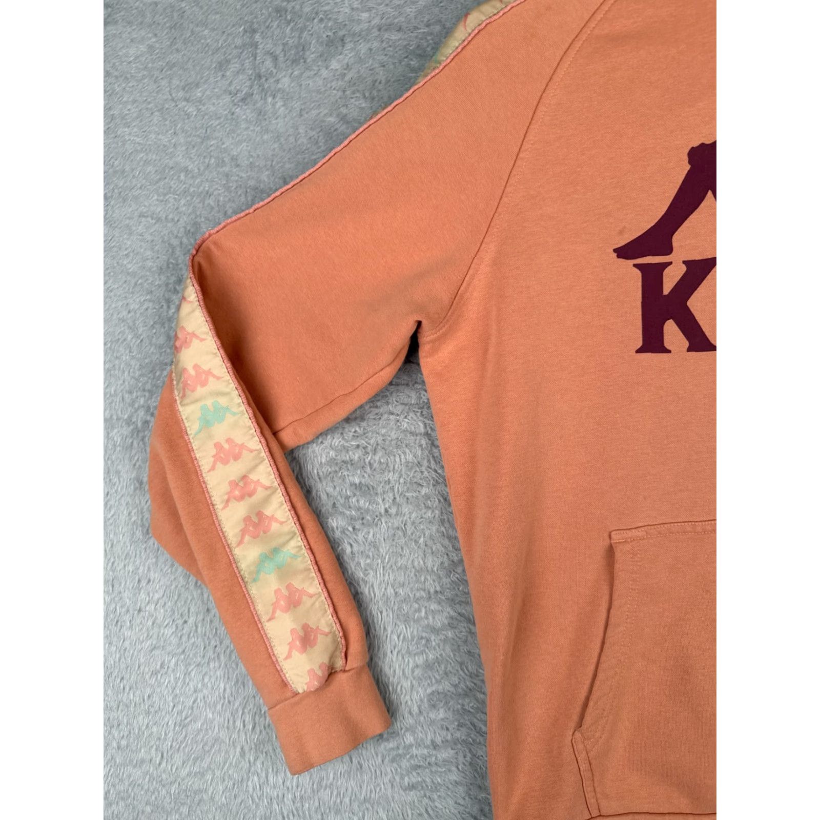 Kappa Kappa Hoodie Womens Large Orange Pullover Logo Jersey Fabric READ Size L / US 10 / IT 46 - 3 Thumbnail