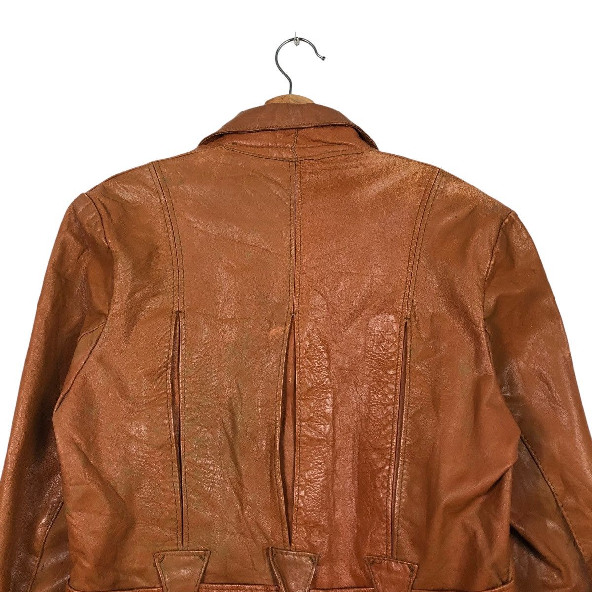Japanese Brand 🔥VINTAGE 50’s BIKER GENUINE LEATHER JACKET CHESS KING TALON Size US S / EU 44-46 / 1 - 11 Thumbnail