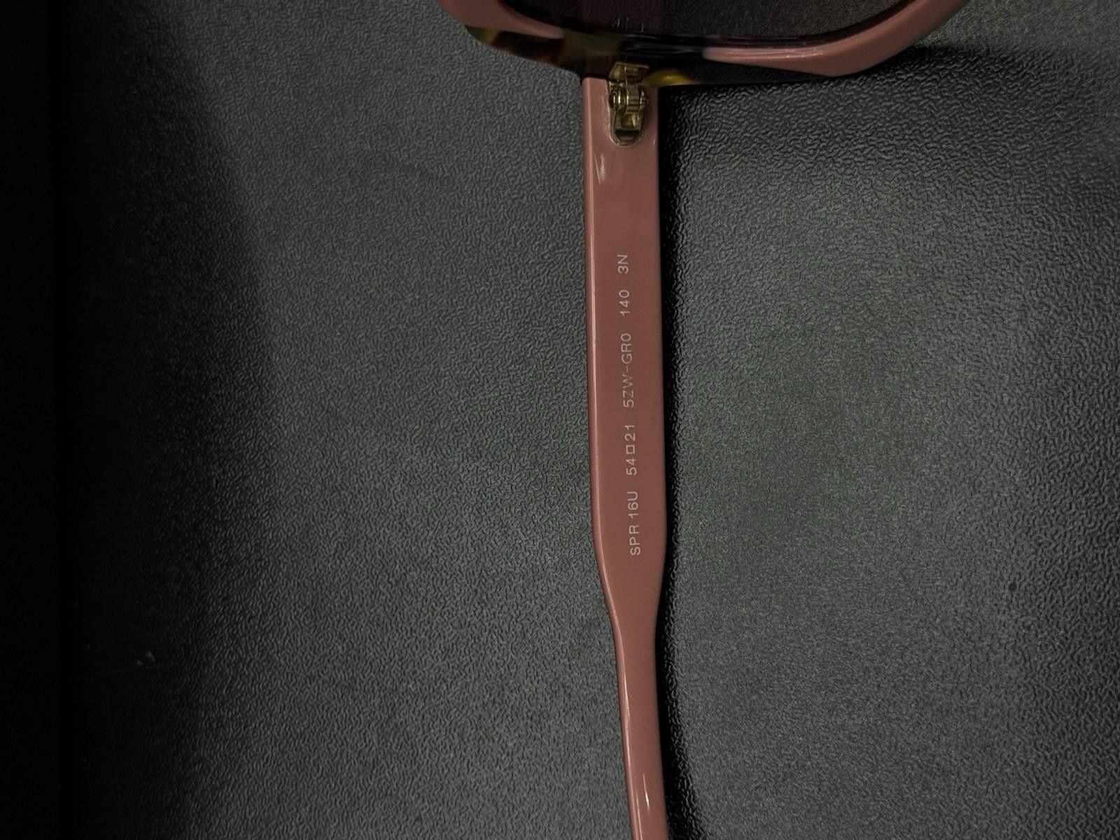 Prada Prada Black/Pink Acetate Angular Sunglasses SPR16U Italy Size ONE SIZE - 8 Thumbnail