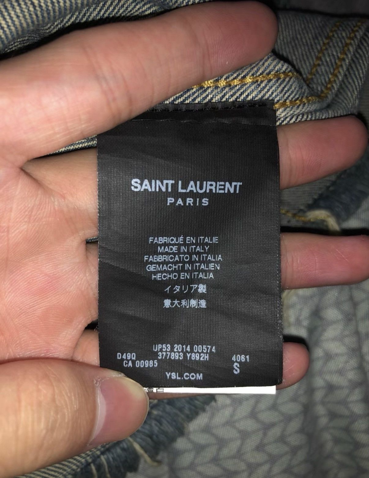 Saint Laurent Paris Saint Laurent 15SS Distressed Frayed Denim Vest / Jacket Size US S / EU 44-46 / 1 - 5 Thumbnail