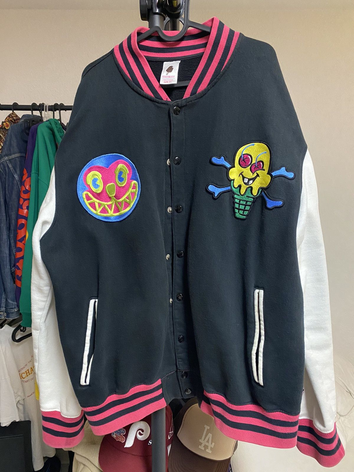 Billionaire Boys Club × Icecream Icecream Varsity Jacket Size US XL / EU 56 / 4 - 2 Thumbnail