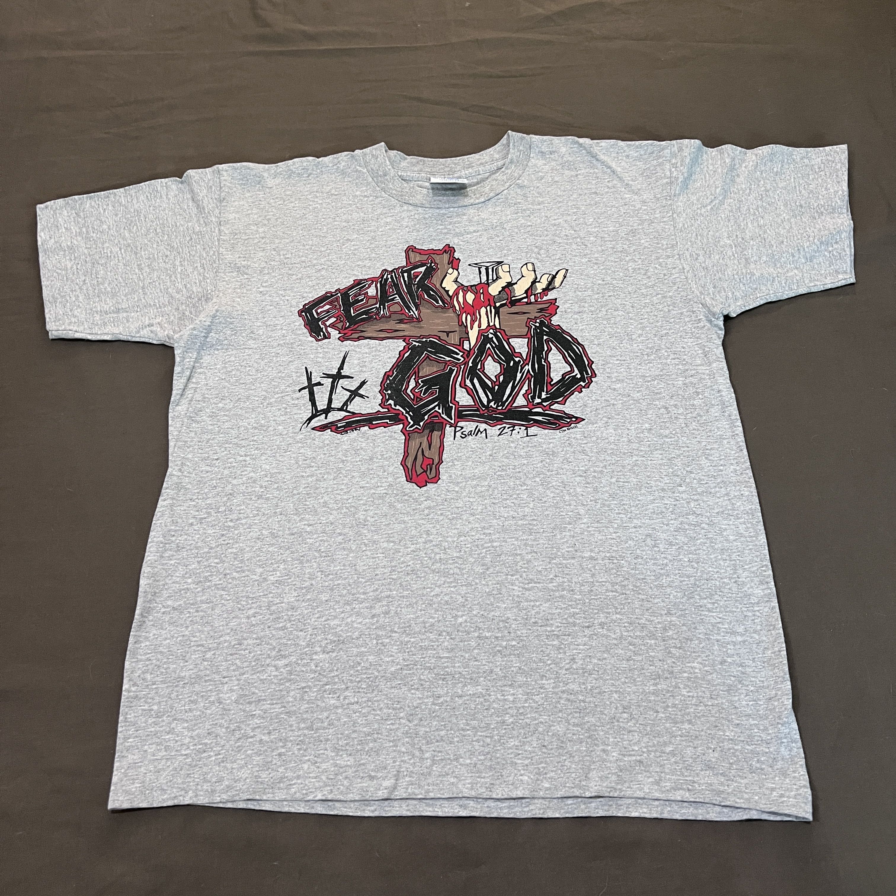 Vintage Vintage 90s Fear God Bible Holy Jesus Promo Tee Size US L / EU 52-54 / 3 - 2 Thumbnail