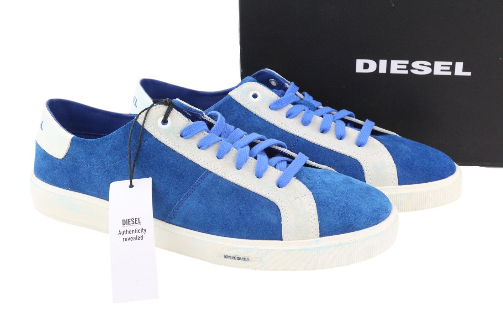 Diesel S-Mydori Lc Eu46 Blue Suede Leather 41542 Shoes, Men's (Size 13)