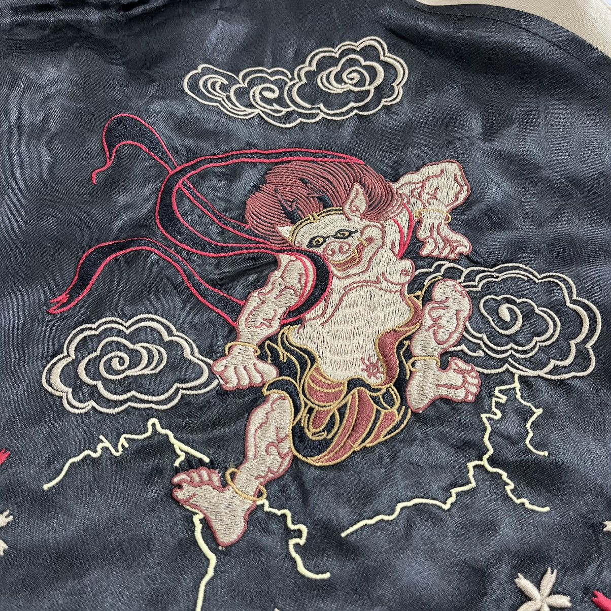 Japanese Brand × Vintage Vtg Traditional Style Fujin Raijin Sukajan Souvenir Jacket Size US M / EU 48-50 / 2 - 4 Thumbnail