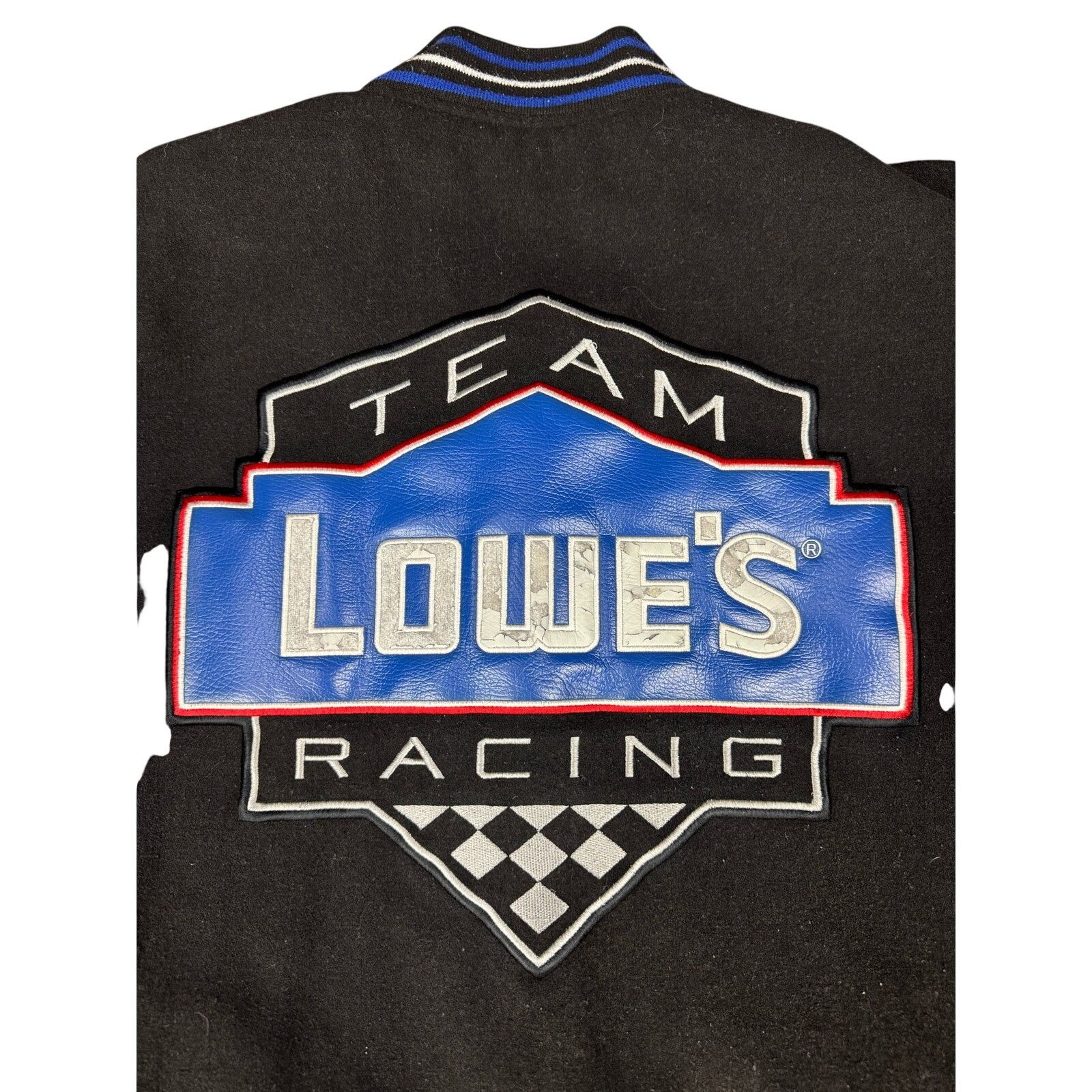 NASCAR Vintage Y2K Jimmie Johnson NASCAR Lowe's Varsity Jacket Size US XL / EU 56 / 4 - 3 Thumbnail