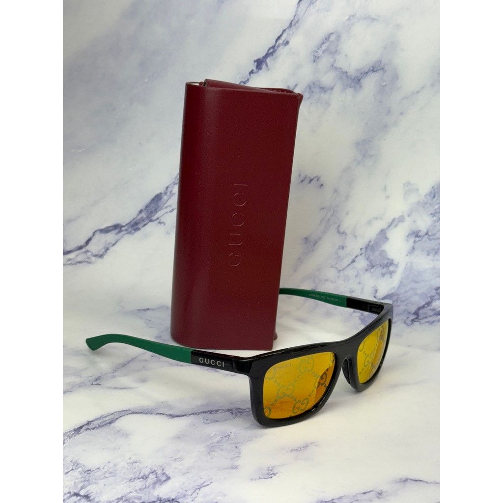 Gucci NEW Gucci GG1735S Black Orange GG Logo Lens Mask Sunglasses Size ONE SIZE - 3 Thumbnail