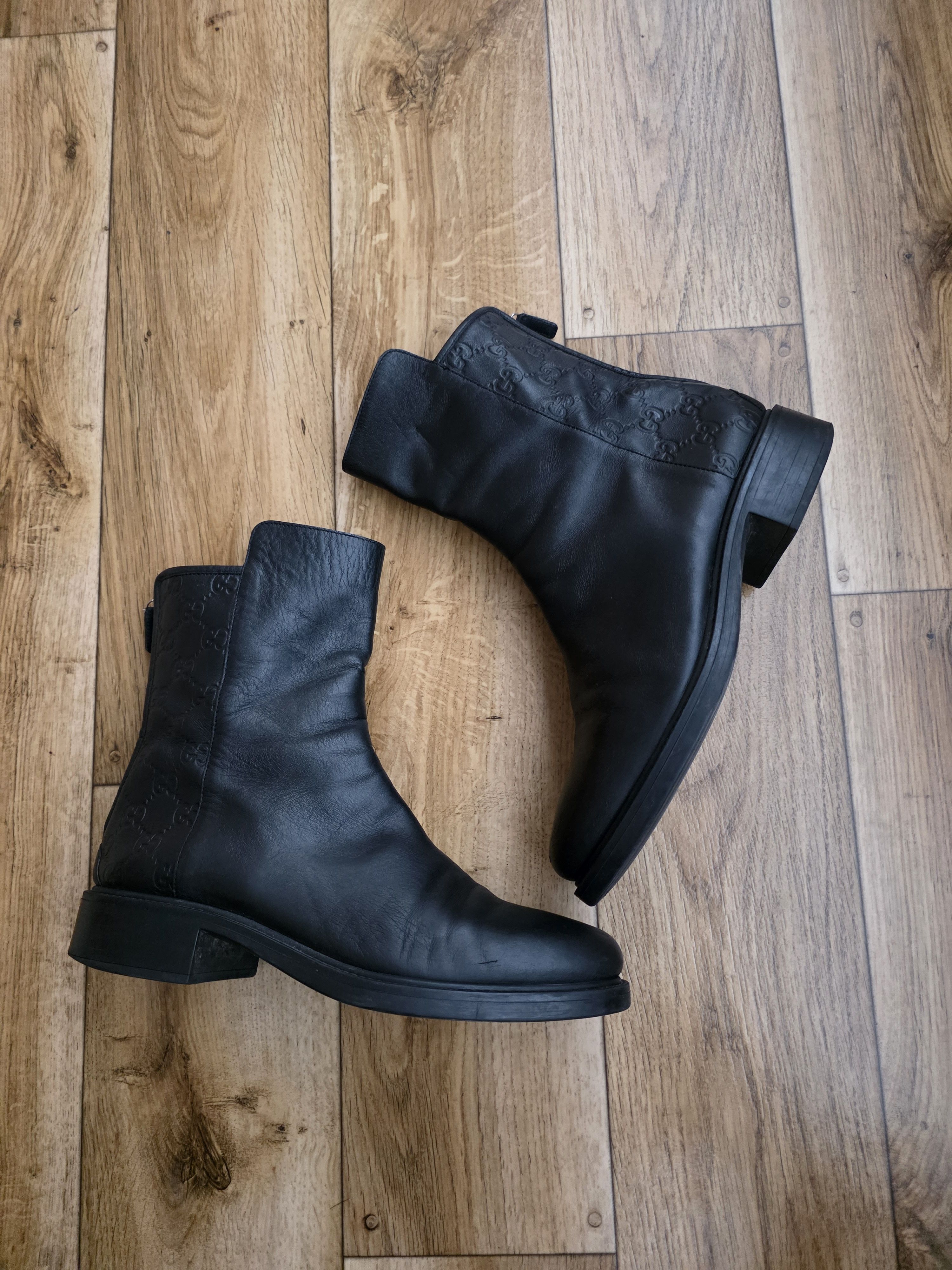 Gucci × Vintage Gucci GG Signature Leather Boots Size US 11 / IT 41 - 2 Thumbnail