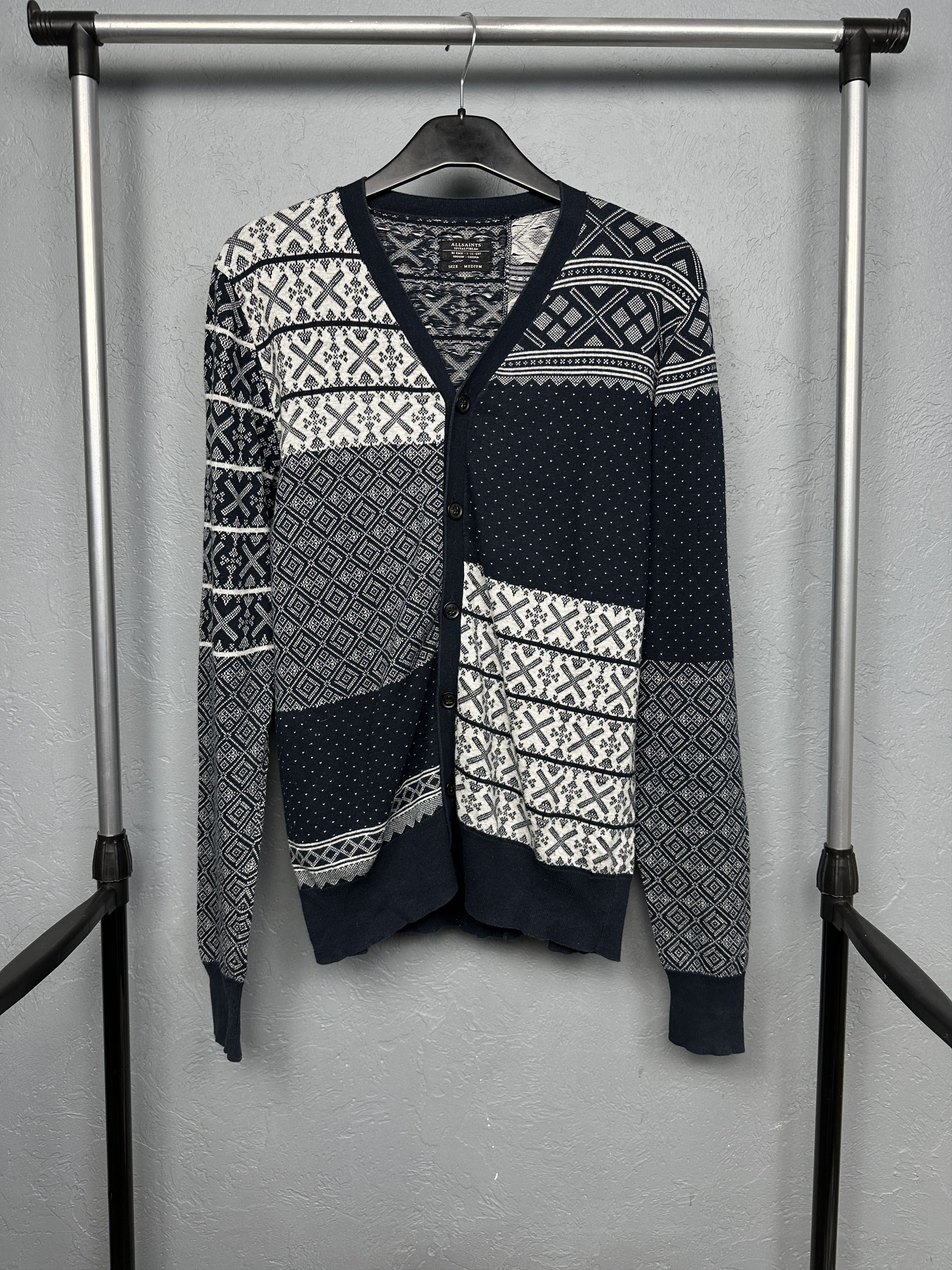 Allsaints Allsaints Mens Knit Cardigan Sweater Size US M / EU 48-50 / 2 - 1 Thumbnail