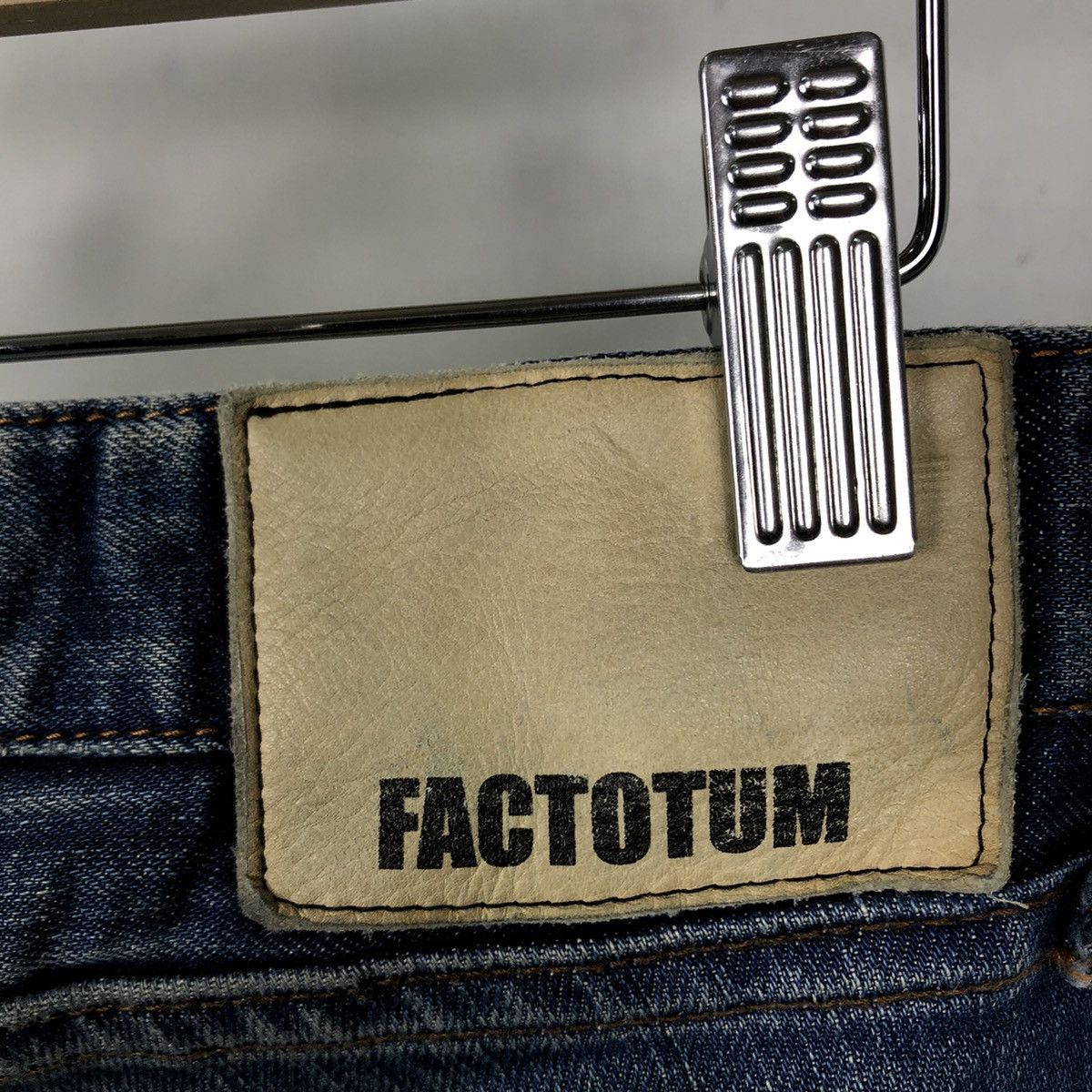 FACTOTUM 🔥Rare Punk Design Bowcut Distressed Denim Factotum Japan Size US 28 / EU 44 - 14 Thumbnail