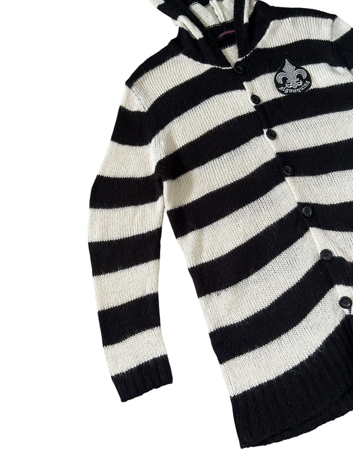 Algonquins Algonquins 🇯🇵 Border Stripes Button Knit Sweater Size L / US 10 / IT 46 - 5 Thumbnail