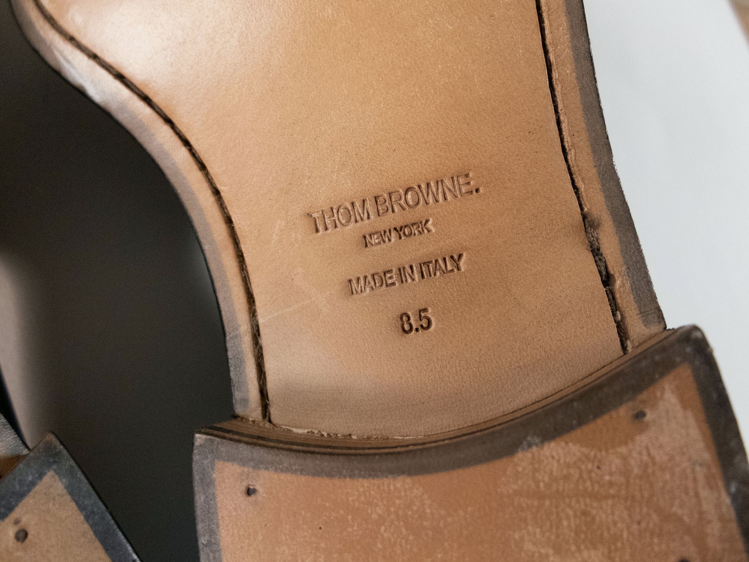 Thom Browne THOM BROWNE black leather PWB tag penny loafers 8 41 Size US 8 / EU 41 - 7 Thumbnail