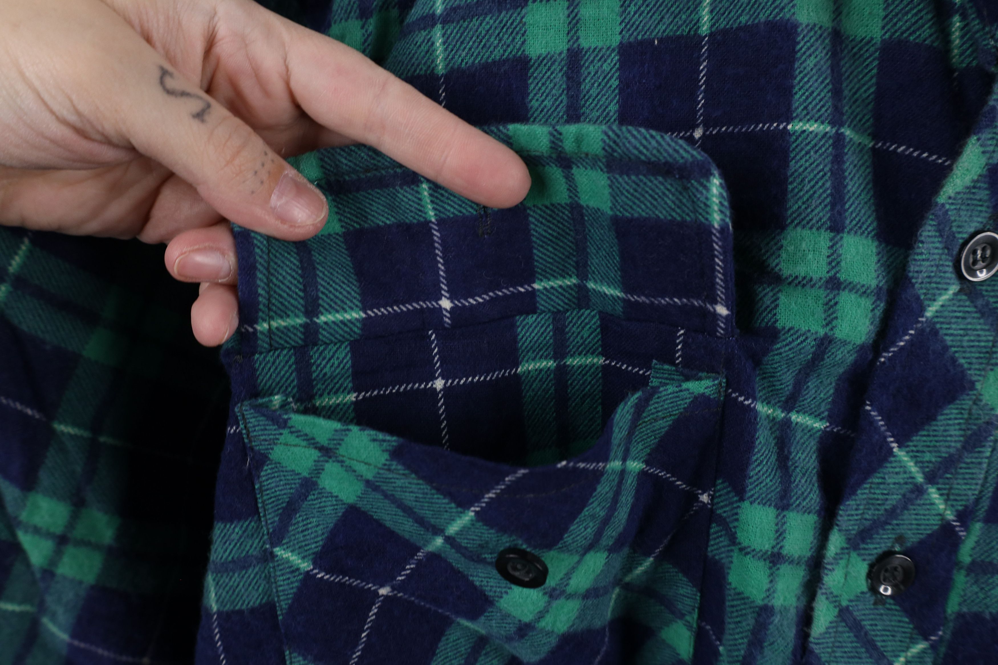 Vintage Vintage 90s Streetwear Flannel Button Shirt Jacket Jac Shirt Size US XXL / EU 58 / 5 - 5 Thumbnail