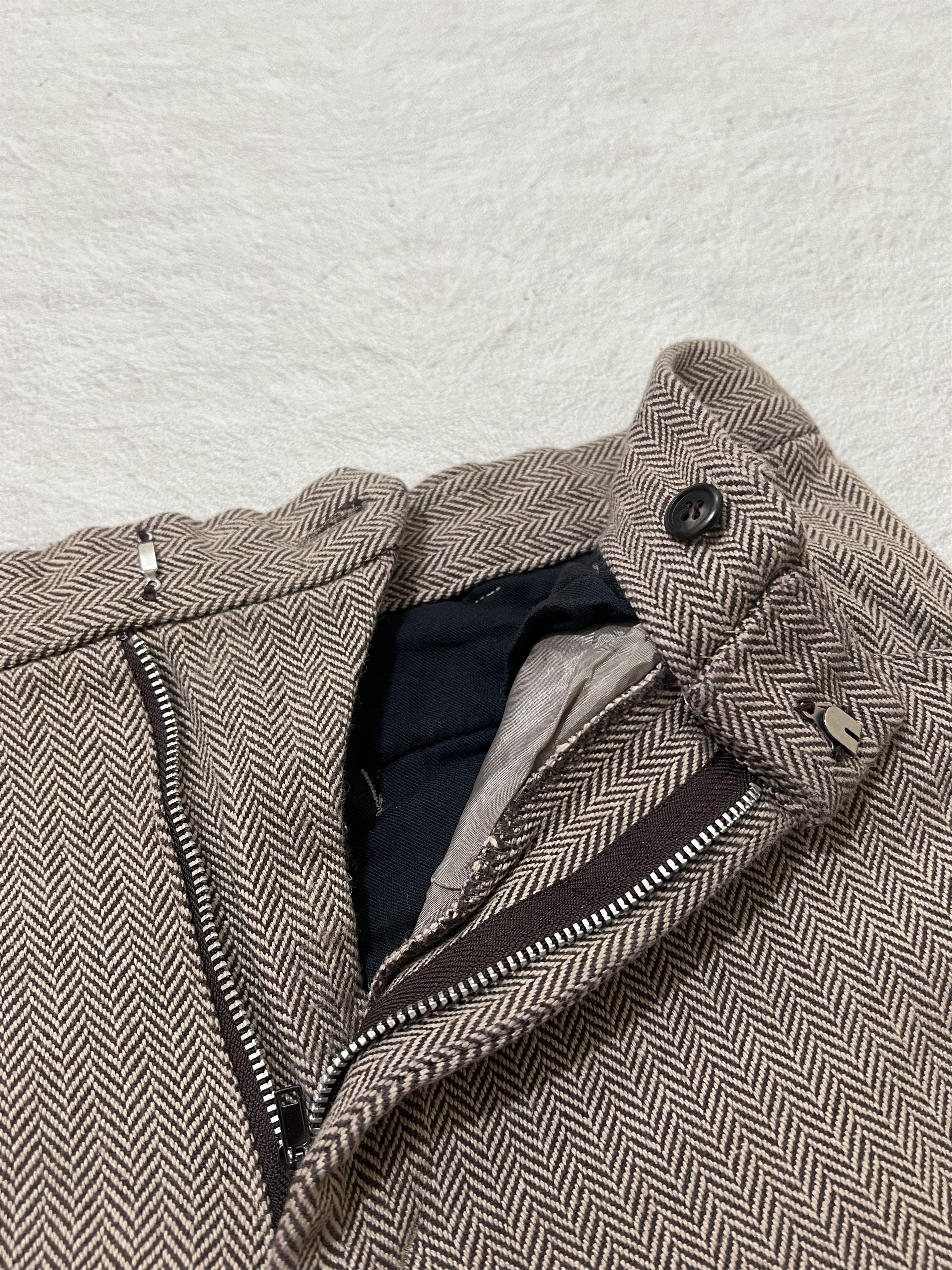 Japanese Brand 2000s Bape Busy Work Wool Herringbone Pants Size US 30 / EU 46 - 4 Thumbnail