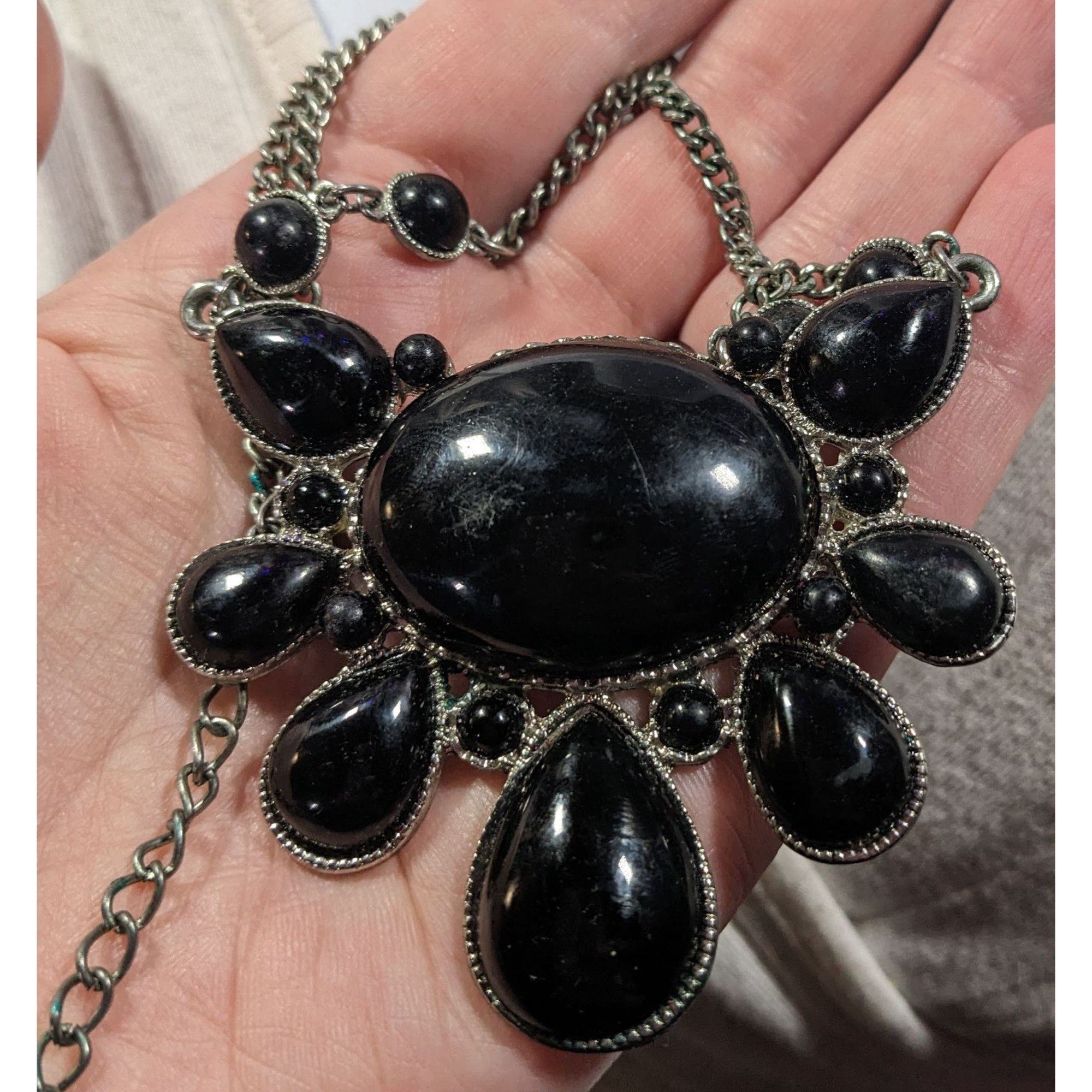 Other Elegant Gothic Bubbly Cabochon Statement Necklace Size ONE SIZE - 7 Thumbnail