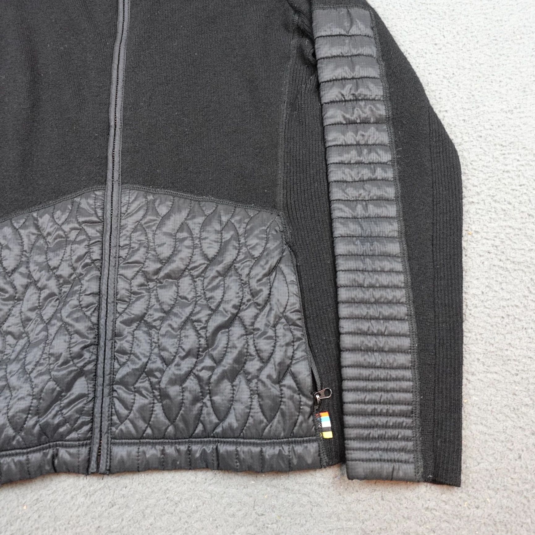 Smartwool Jacket Womens Large Black Hooded Wool Full Zip