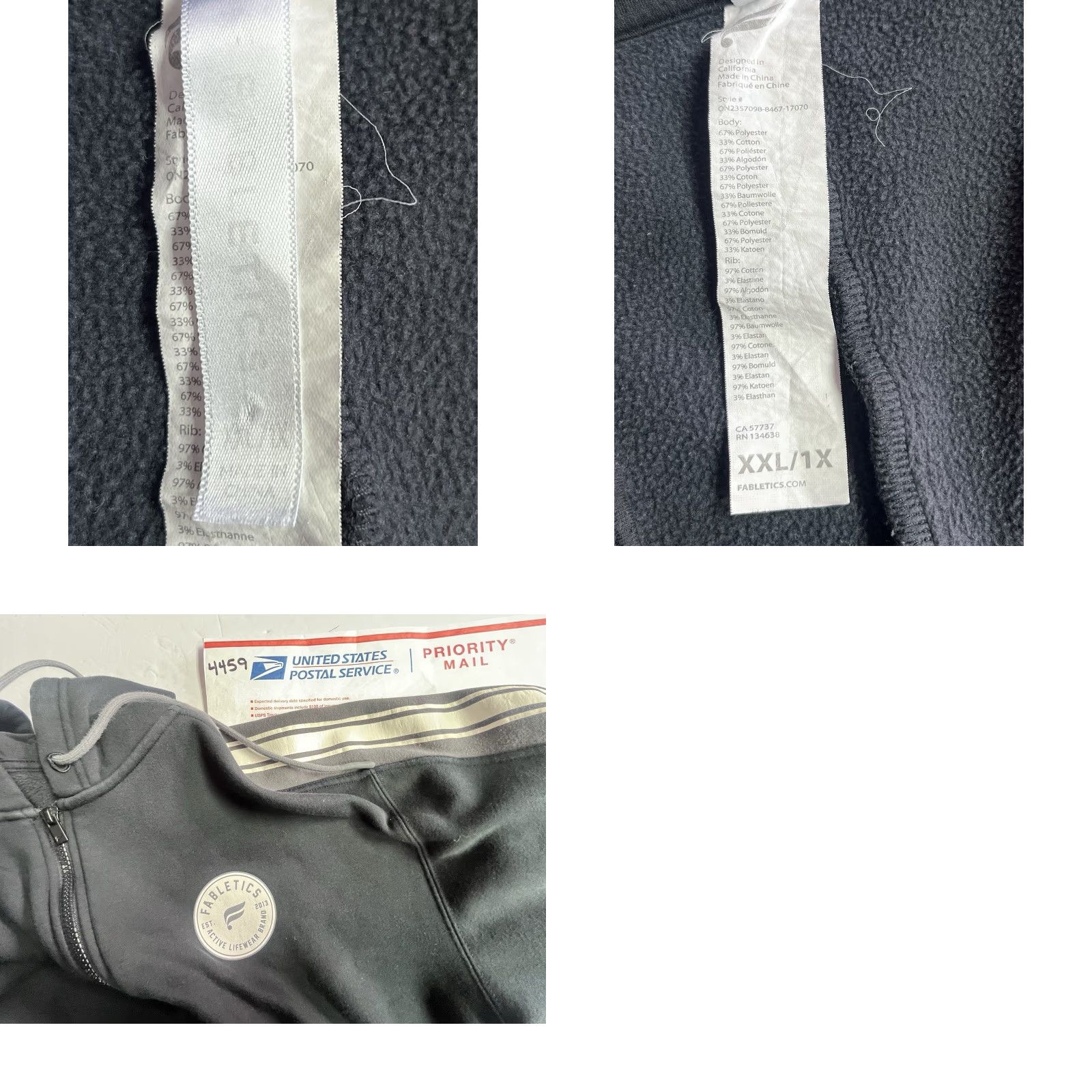 Fabletics Fabletics Tracksuit Cozy Fleece Hooded Jogger Jumpsuit One-Piece Sz XXL Womens Size 40" / US 18 - 8 Thumbnail