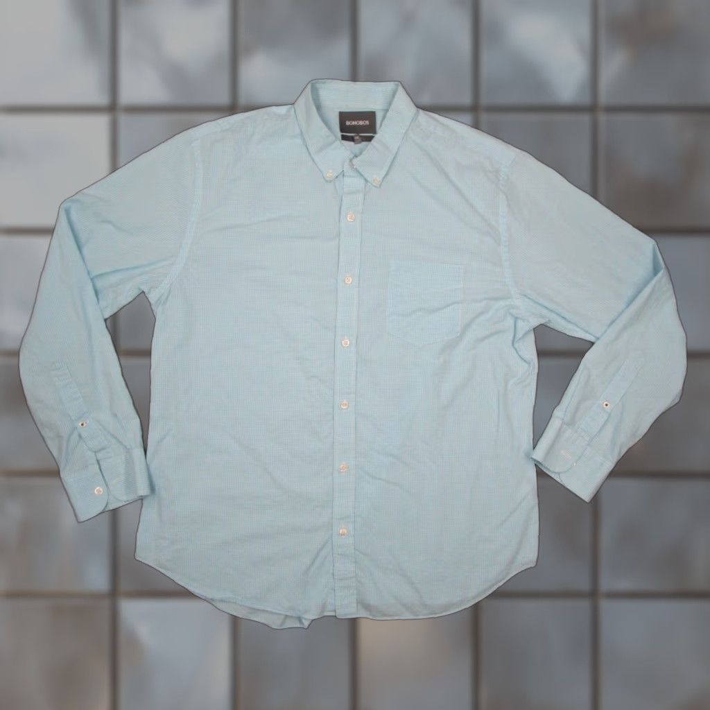 Bonobos VINTAGE Bonobos Shirt Mens 2XL Blue Long Sleeve Button Up Slim Fit Casual Cotton Shirt Size US XXL / EU 58 / 5 - 1 Thumbnail