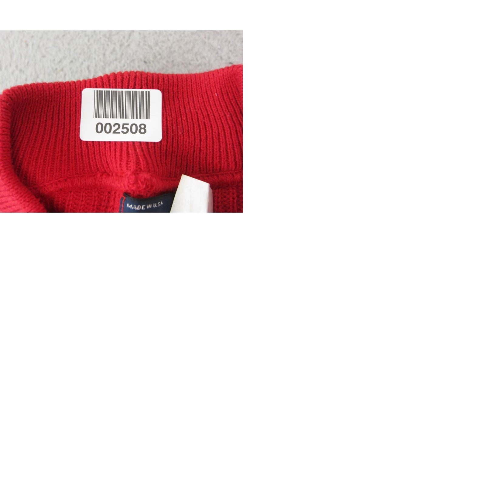 Vintage VINTAGE Vantage Sweater Mens Large Red Knit Cotton Made in USA Farm 90s Classic Pullover Long Sleeve Size US L / EU 52-54 / 3 - 9 Thumbnail