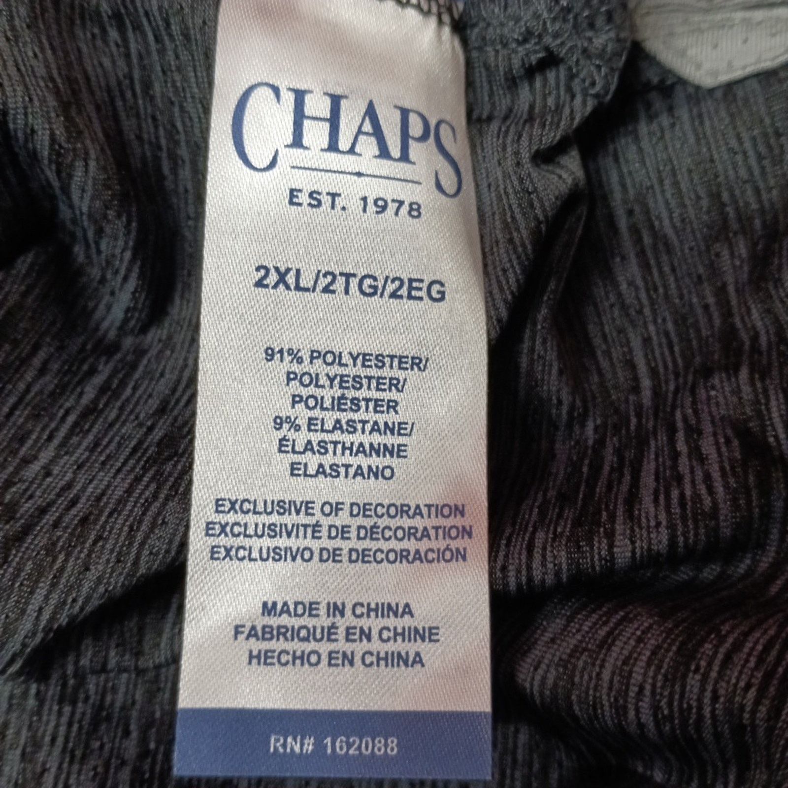 Chaps Chaps Golf Core Polo Shirt Men's 2XL Black 4-Way Stretch Size US XXL / EU 58 / 5 - 7 Thumbnail