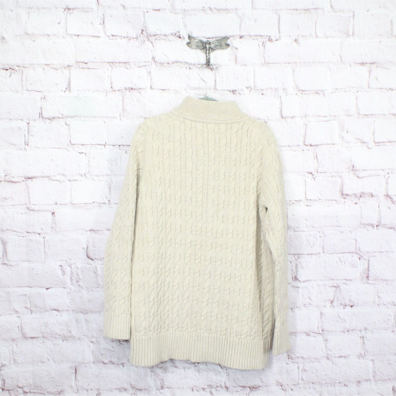 L.L. Bean LL Bean Double L Mixed Cable Sweater Button Front Cardigan Size M / US 6-8 / IT 42-44 - 6 Thumbnail