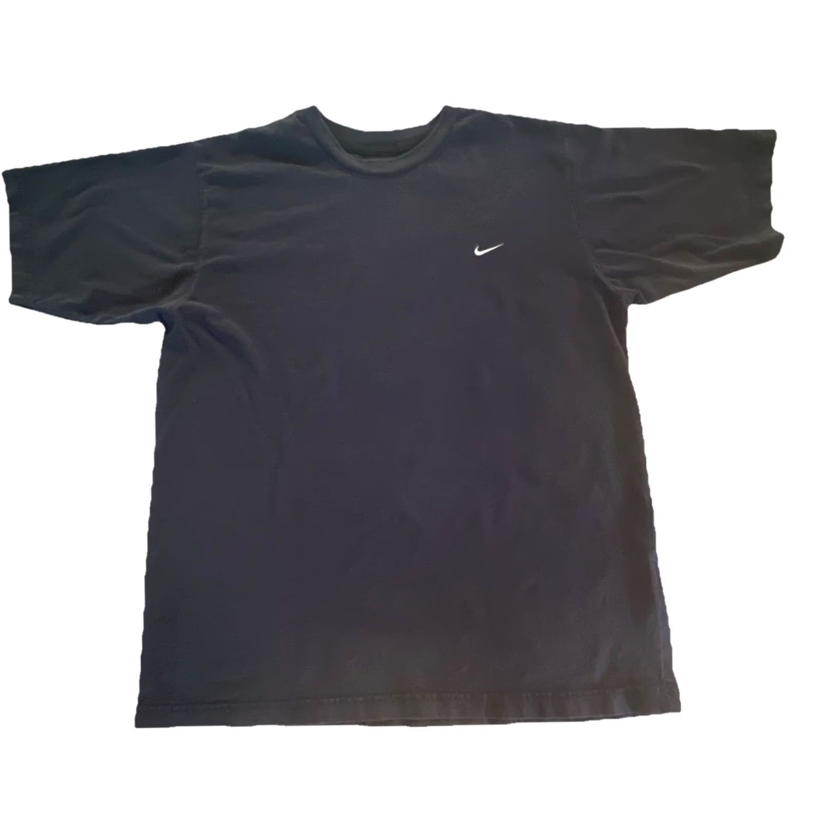 Nike VINTAGE Nike Swoosh Black Label T Shirt L Navy Blue Made In Greece Embroidery Size US L / EU 52-54 / 3 - 2 Thumbnail