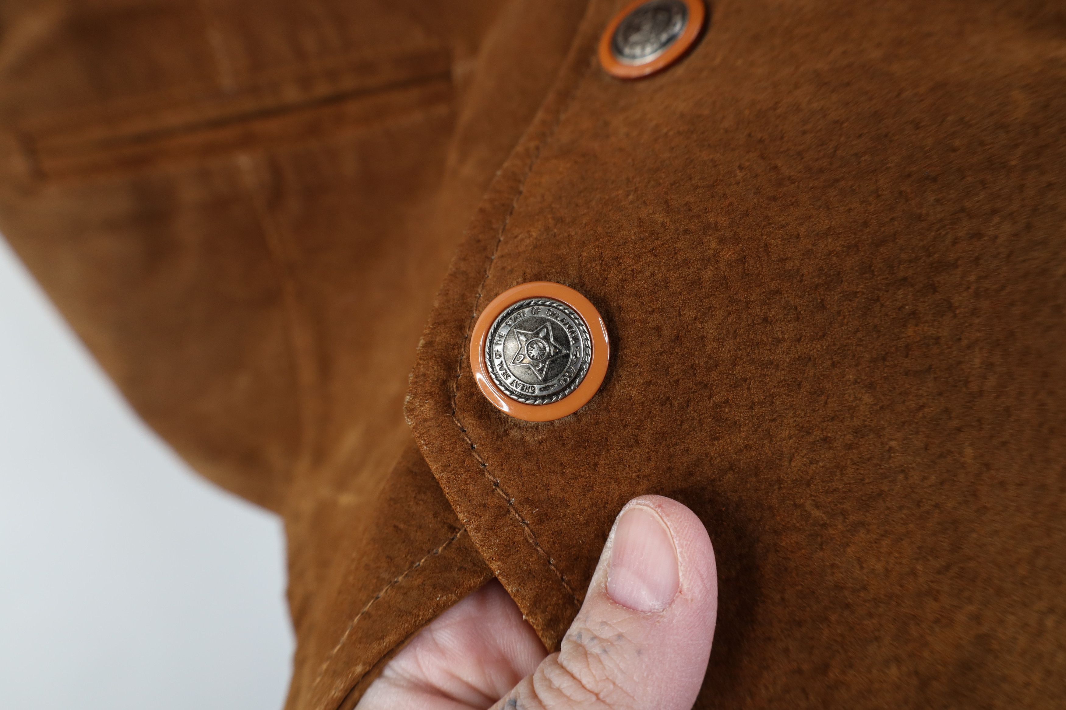 Vintage Vintage 90s Streetwear Leather Buckle Back Vest Jacket Brown Size US XL / EU 56 / 4 - 7 Thumbnail