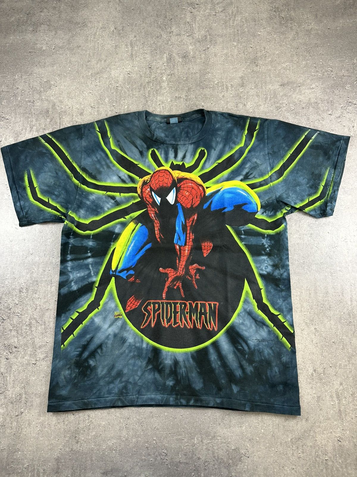 T-shirt tee Spiderman changes tye-dye 1998 marvel