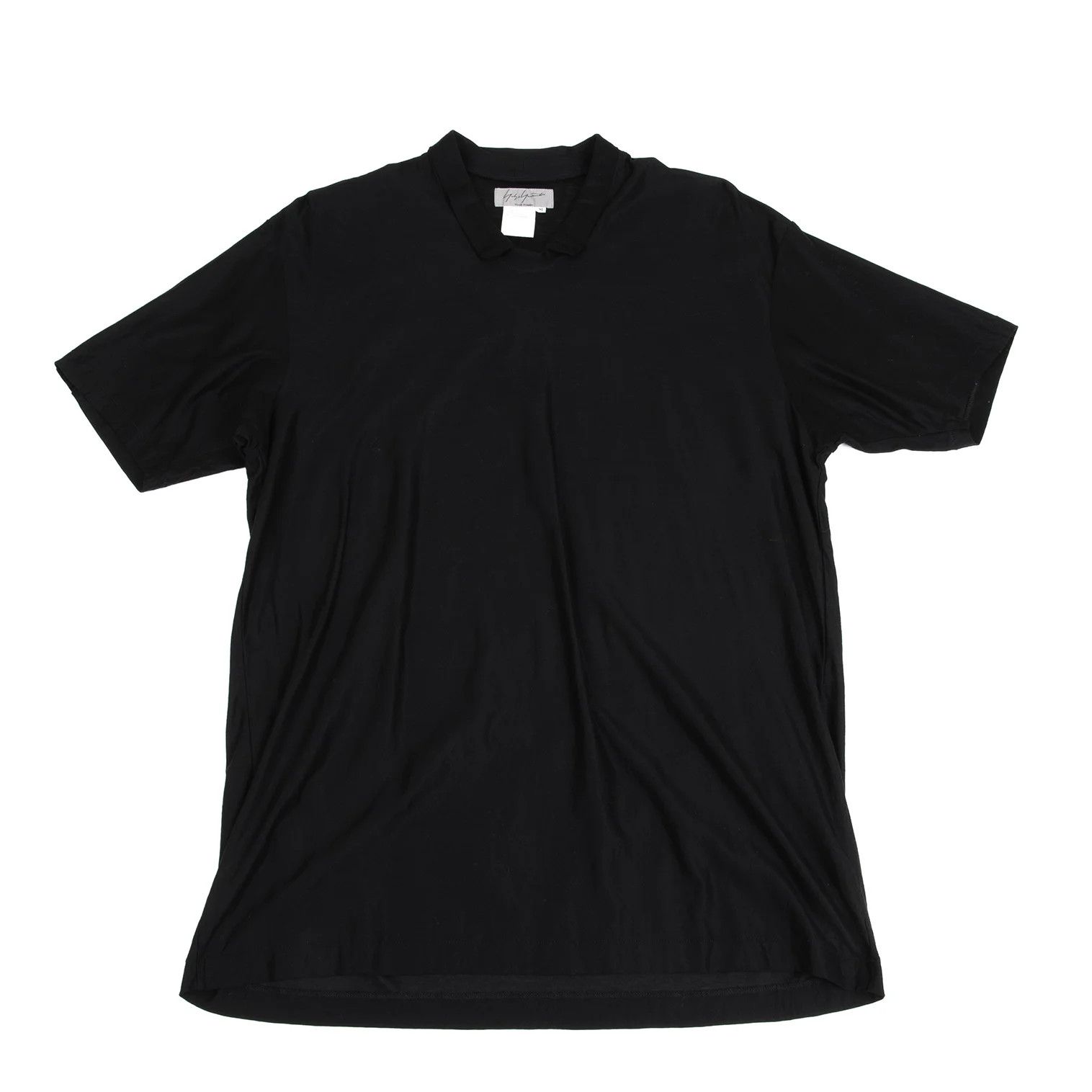 Yohji Yamamoto Yohji Yamamoto Glossy Collar T-Shirt Black M Size US M / EU 48-50 / 2 - 1 Thumbnail
