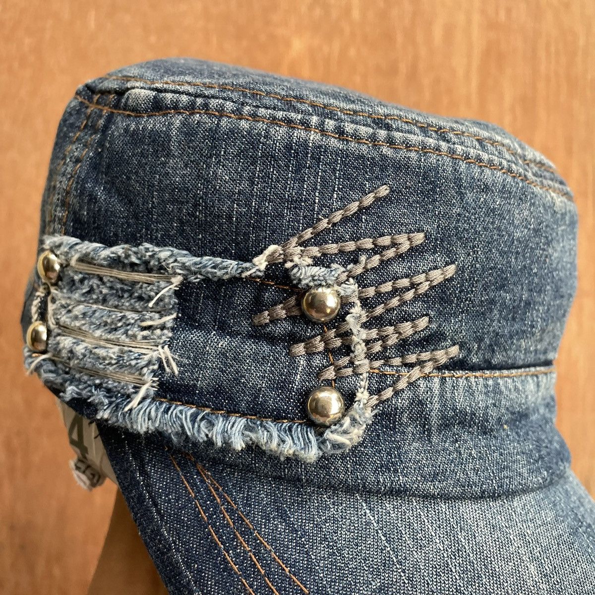 14th Addiction × Unsound Rags SICK.. Distressed and stitch cadet hat Size 36 - 7 Thumbnail
