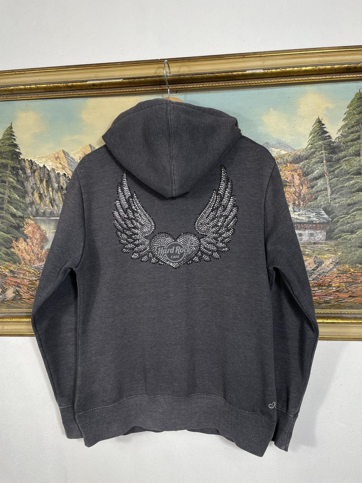 Hard Rock Cafe × Vintage Hard Rock Vintage Y2k Zip Hoodie Sweatshirt Cyber Grunge Size US S / EU 44-46 / 1 - 2 Thumbnail