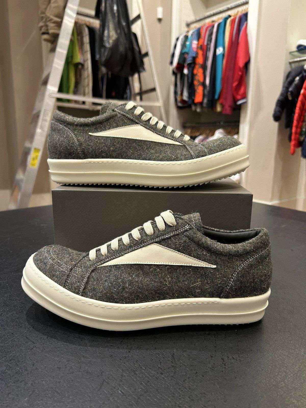 Rick Owens Rick Owens Wool Vintage Low Sneaker Size US 9 / EU 42 - 1 Thumbnail