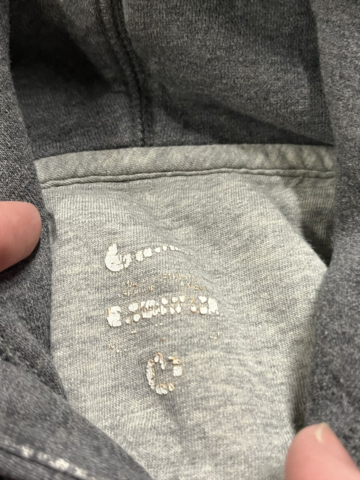 Nike × Vintage Nike vintage essential gray swoosh hoodie streetwear hype Size US M / EU 48-50 / 2 - 6 Thumbnail