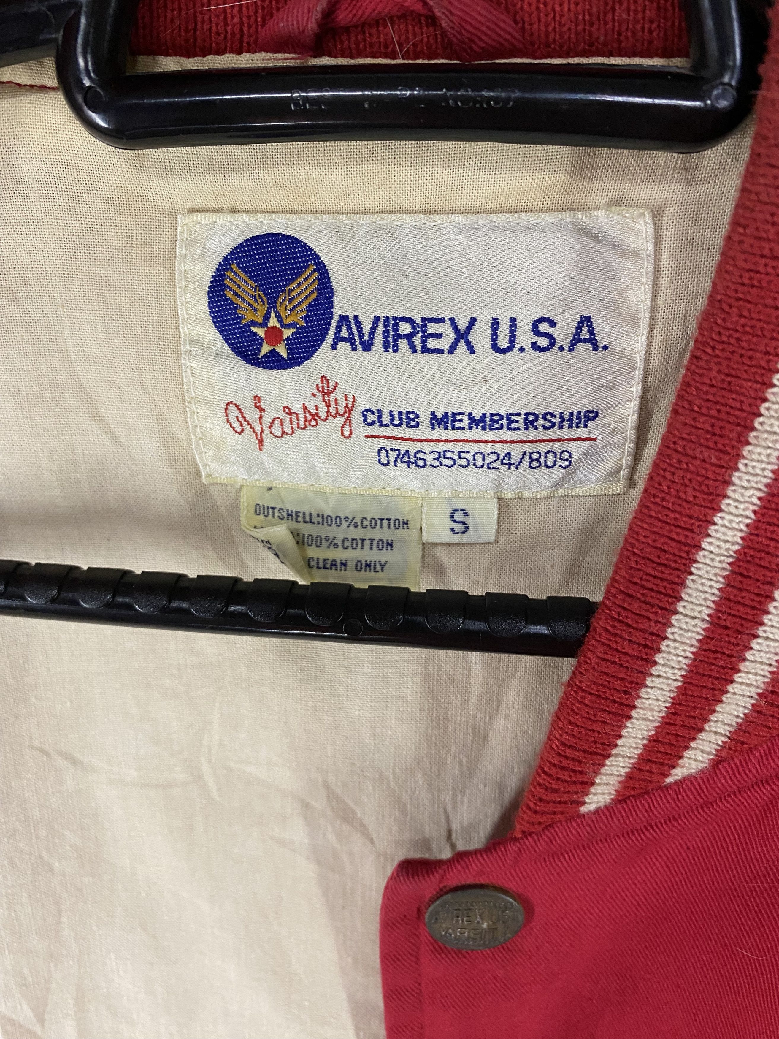 2000s Avirex embroidered logo varsity jacket