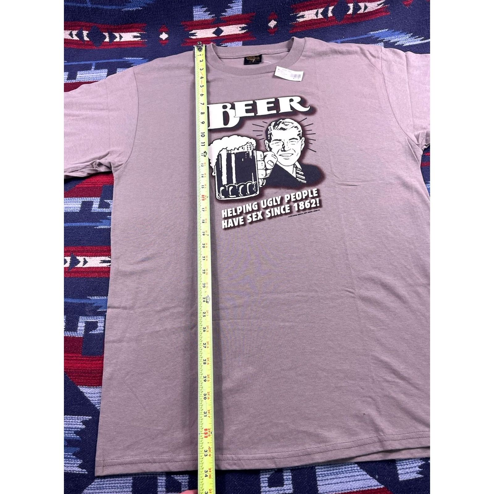 Vintage VINTAGE 90s Beer Helping Ugly People Have Sex Shirt Mens XL Single Stitch USA Shirt Size US XL / EU 56 / 4 - 6 Thumbnail
