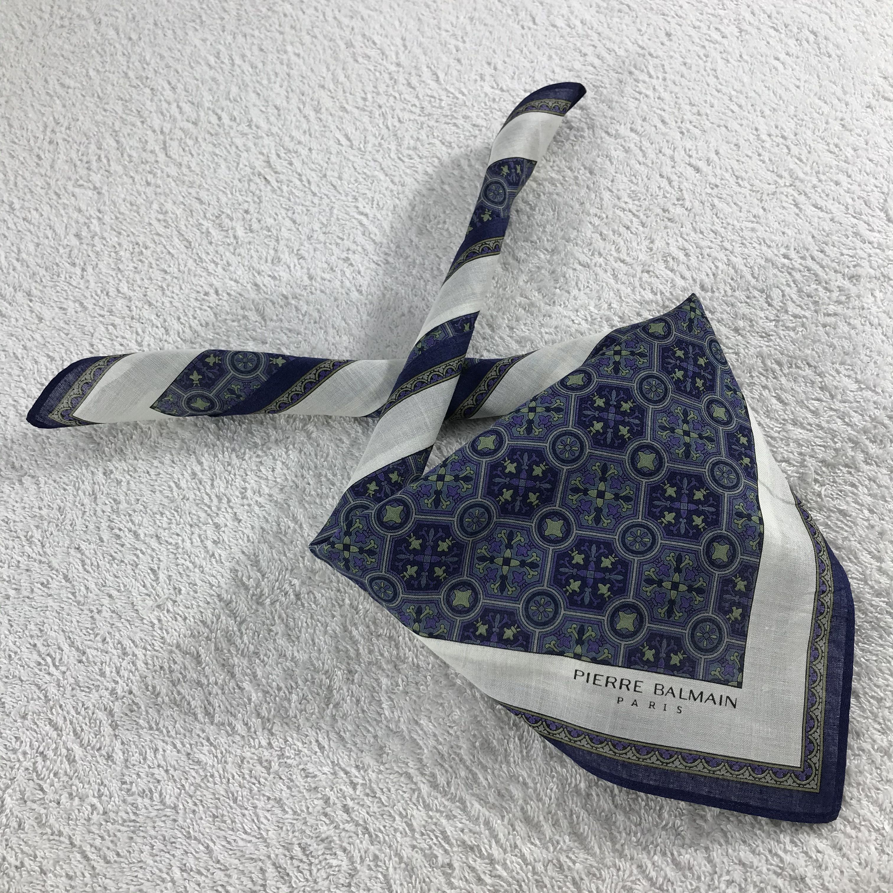Pierre Balmain × Vintage Pierre Balmain Bandana / Handkerchief / Neckerchief - S260 Size ONE SIZE - 4 Thumbnail