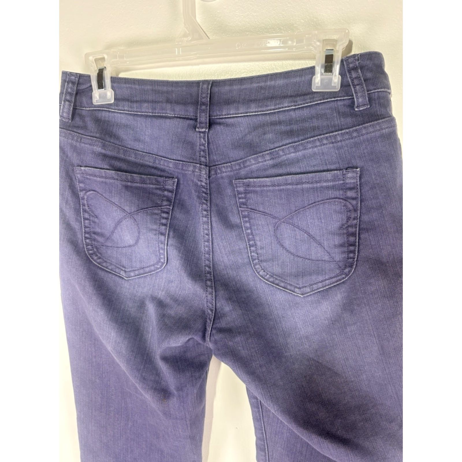 Vintage Chicos Platinum Denim Jeans Womens Size 4 Slim Leg Ultimate Fit 28in Waist 30in Inseam Purple Wash 5 Pocket Design City 90s Womens Jeans Size 27" / US 4 / IT 40 - 5 Thumbnail