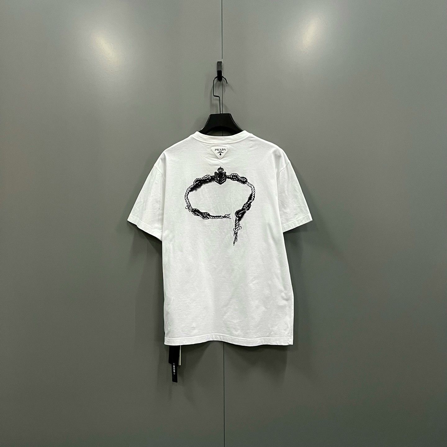 Prada PRADA White Printed Short-Sleeve T-Shirt Size US L / EU 52-54 / 3 - 2 Thumbnail