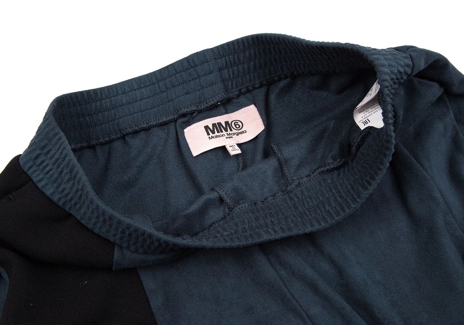 Maison Margiela Nylon Bicolor Ribbed Pants in Navy and Black, Size S Size US 30 / EU 46 - 5 Thumbnail