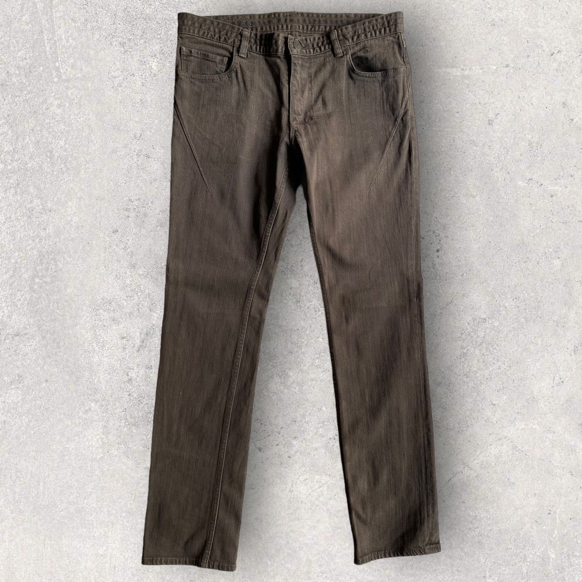 Number (N)ine Number (N)ine SS07 Brown Dye Skinny Jeans Size US 32 / EU 48 - 1 Thumbnail