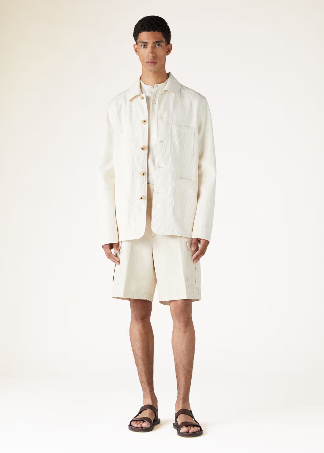 Loro Piana o1w1db10225 FAN6934 Kora Jacket in Ivory Size US M / EU 48-50 / 2 - 4 Thumbnail