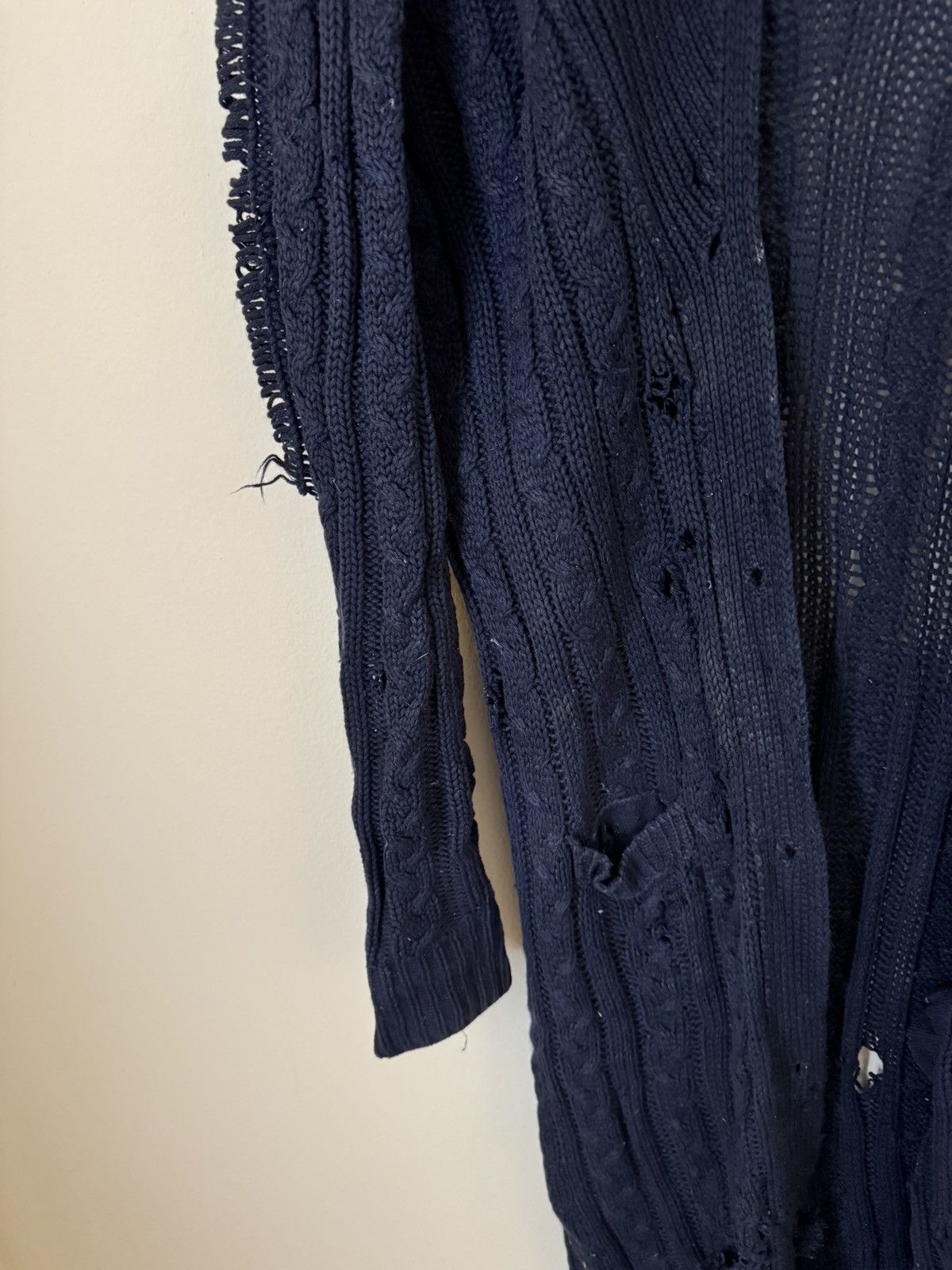 Loro Piana Loro Piana 100% Vicuna Cardigan Sweater Knit Navy Blue 40 Size US XXS / EU 40 - 6 Thumbnail