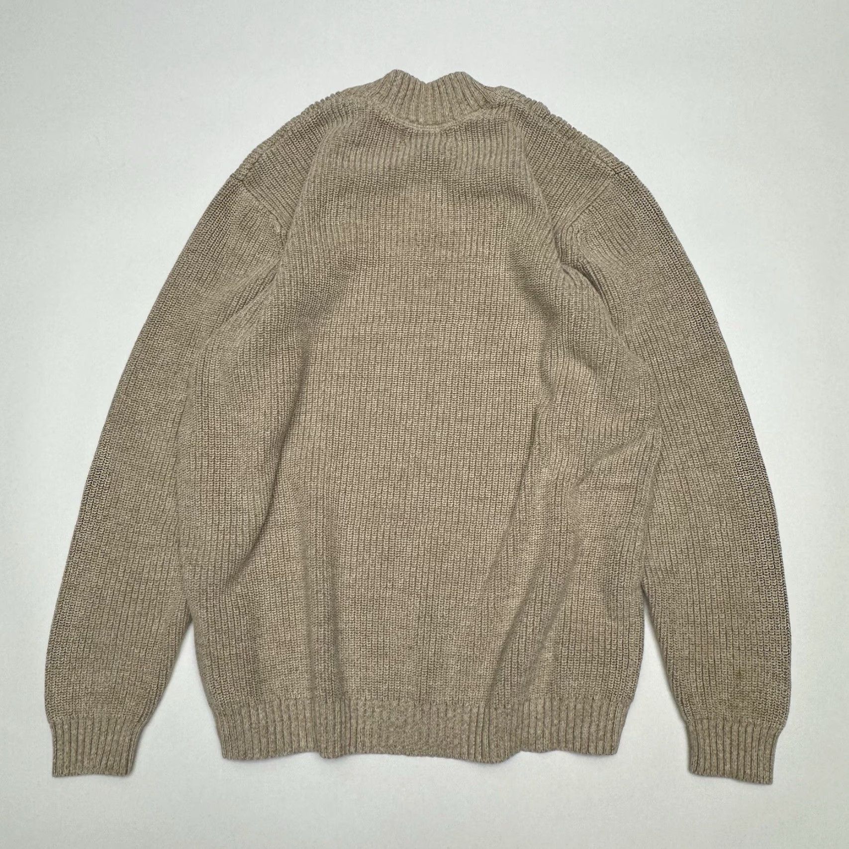 Eddie Bauer VINTAGE Eddie Bauer Heavyweight Cable-Knit Crew Neck Sweater 100% Cotton XL Men Beige Tan 1/4 Button Pullover Knit 1 Day Shipping Size US XL / EU 56 / 4 - 7 Thumbnail