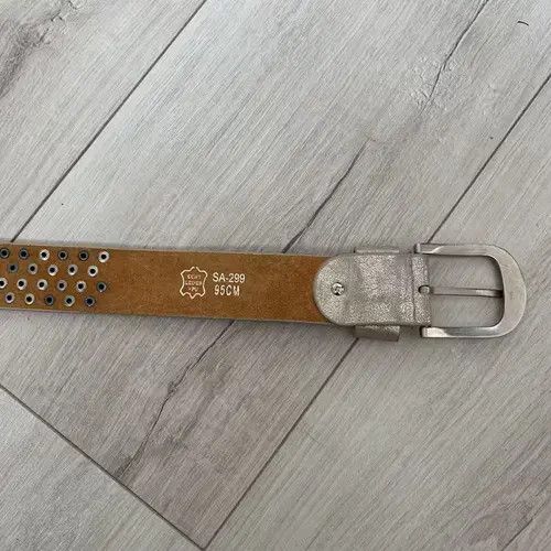 High Sport × Japanese Brand Belts Y2K Pink BB Style Studded Leather Belt Size ONE SIZE - 3 Thumbnail