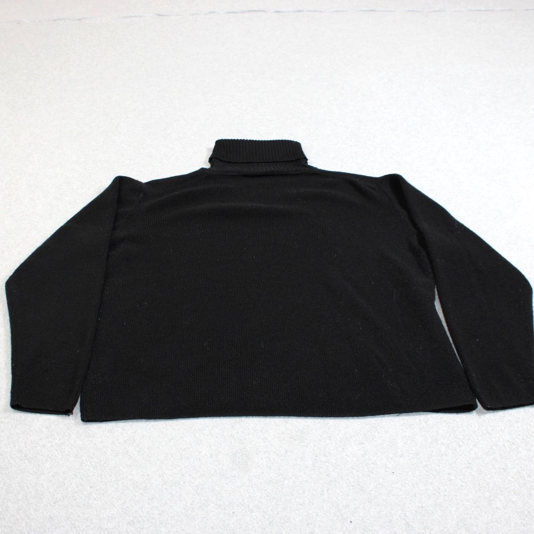 Armani VINTAGE Armani Collezioni Wool Sweater Women Large Black Heritage Quiet Luxury Size L / US 10 / IT 46 - 2 Thumbnail