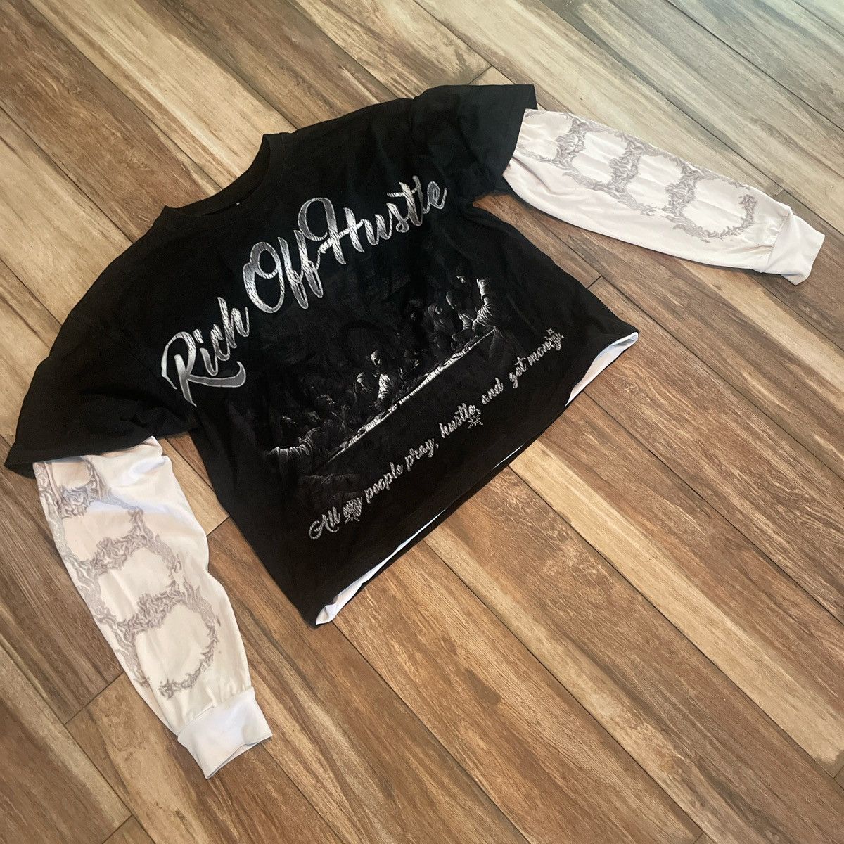 Other Black and white double layered long sleeve Size US M / EU 48-50 / 2 - 1 Thumbnail