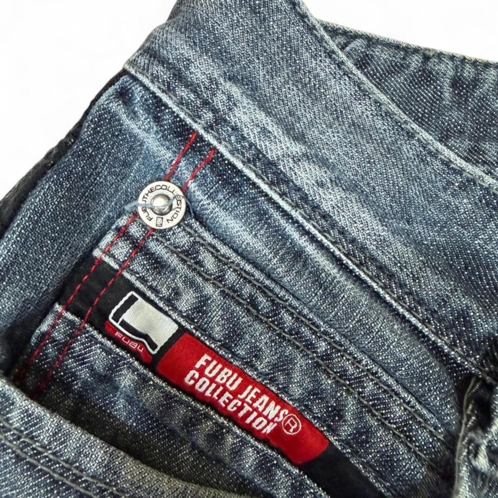 Fubu FUBU collection unique denim jeans Size US 31 - 6 Thumbnail